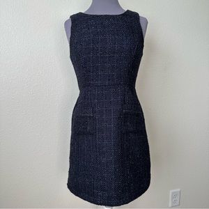 Monteau Navy Blue Tweed Dress Sz. Med